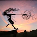Miniatyrbild 1 av 2: Dansande Fairy Maskros Staty Ornament Stakes Dandelion E