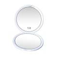 Miniatyrbillede 1 af 2: 1X/10X forstørrelsesspejl, 100 mm dobbeltsidet belysning hvid white