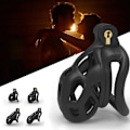 Miniatyrbild 11 av 11: 3D Manlig Cobra harts Chastity Cage Lock Device -kit med 4 S