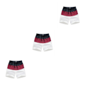Pikkukuva 1 / 5: 1/2/3/5 Hengittävät ja tyylikkäät miesten shortsit - kesään Wine Red and Black XL,1 3PCS