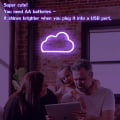 Miniatyrbilde 4 av 5: Sky neonskilt, batteri- eller USB-drevet skiltformede dekorasjonslamper Estetisk tenåringsjente Barnerom jul bursdag-lilla