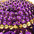 Miniatyrbilde 3 av 5: 1/2/3 Magdans Perlebesatt BH Paljetter Topp Sexy Dansende Sanger Purple 36 Size 1 Pc