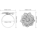 Miniatyrbild 2 av 5: Set med 12 legeringsservettringar med ihåliga blomma servettringar för