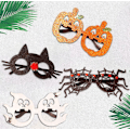Miniatyrbild 5 av 5: 2pack Halloween dekorationsglasögon Creative Ghost Pumpkin Spider Glasögon tmosfär Layout Dekorationsglasögon A