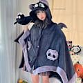 Miniatyrbild 4 av 4: Kawaii Cartoon Bat Y2k Plysch Pyjamas Anime Kappa Sovkläder Kostym Halloween Kappa För Vuxna Vinter Pyjamas Dam Filt Cape