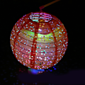 Miniatyrbild 8 av 11: Ihålig lykta Vattentät lykta vårfestival Lykta Bärbar LED-lysande runda melonlyktor för festivaler Orange - 30CM