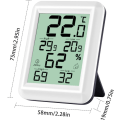 Miniatyrbild 3 av 5: Digital inomhushygrometertermometer med hög precision, ℃/℉