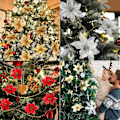 Miniatyrbillede 7 af 8: 30 stk. Juledekoration Blomster, Snefnug Dekoration, Blomst til Rot