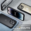 Miniatyrbild 7 av 8: Miracase Glass Series Designad för iPhone 14 Pro Max Case 6,7 tum, [2023 Upgrade] Bumper Case med inbyggd 9H härdat glas Scr Matte Black