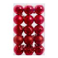Miniatyrbild 1 av 5: 6cm julkulsprydnader 30 st Liten splittersäker red