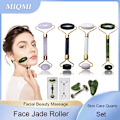 Miniatyrbild 1 av 6: Hudvård Quartz Stone Natural Facial Jade Roller Set 2