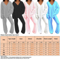 Miniatyrbild 2 av 5: Tvådelad klädsel med bred ben för damer Polar Fleece V-hals Lounge Set White XL