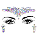Miniatyrbild 1 av 5: Face Gems, 1 bit strass Face Stickers, Självhäftande ansikte style 3