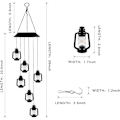 Miniatyrbillede 2 af 8: Lanterner Solar Wind Chimes til udendørs LED-lys, farveskiftende vandtætte Windchimes Unique Outdo