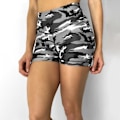 Miniatyrbillede 4 af 6: Plus Size Dame Høj Camouflage Yoga Shorts Sommer Casual red M
