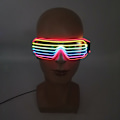 Pikkukuva 2 / 3: 7-väriset LED-lasit 6V Lasit Säädettävät Neon EL Wire Glow Lasit Shutter Rave Aurinkolasit Halloween-festivaaliin