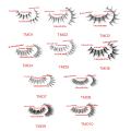 Miniatyrbild 4 av 11: Clear-Band lösögonfransar Cat-Eyes Wispy Natural Faux Mink Fransar Lätt volym Korta falska ögonfransar Manga Fransar A