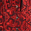 Miniatyrbillede 4 af 5: Jacquard vest shapewear, stropløs korset Black*Red M