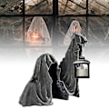 Miniatyrbillede 1 af 5: Sort Grim Reaper-statue Spændende kostume Nightcrawler Harpiks Skrivebordsfigurer Ornamenter Rædselsspøgelse Skulpturdekorationer