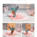 Pikkukuva 2 / 6: Syntymäpäiväkorttilahja vanhemmillesi, ystävillesi ja rakastajillesi, 3D-ponnahduskortti (Kolibri)