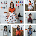 Miniatyrbillede 2 af 5: Piger Halloween Kjole Ferie Casual Heks Græskar Cosplay kostume til børn AWS022 Set B Size 150