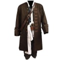 Miniatyrbild 2 av 2: Pirates Of The Caribbean Cosplay Kostym Film Jack Sparrow Cosplay Full Set Costume Club Halloween Party Show Outfit clothes XXL