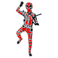 Miniatyrbild 4 av 5: Barn Pojkar Deadpool Superhjälte Halloween Party Dräkt Prydnadsklänning Present