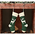 Miniatyrbild 4 av 5: Julstrumpor, Stickade Renmönster Xmas Strumpor Strumpa