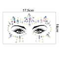 Miniatyrbild 2 av 5: Face Gems, 1 bit strass Face Stickers, Självhäftande ansikte style 2