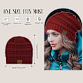 Miniatyrbillede 4 af 5: Huer Dame Satinforet Hue Vinterhatte Til Kvinder Silkeforet Slouchy Beanie Til Vinter Varm Strikket Hue med Opsmøg