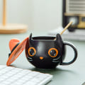 Miniatyrbild 5 av 11: Keramisk söt svart för katt kaffemugg Tekopp Halloween-presenter för kattälskare Cou null - 1