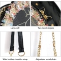 Miniatyrbillede 5 af 5: Små piger Sød håndtaske Blondehåndværk med blomster Prinsesse Håndtasker Crossbody skuldertaske til toddler NO:9