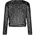Miniatyrbillede 3 af 5: Dame Pailletjakke Åben Front Jakke Party Jul Pufærme Glitrende Frakker Black 2XL
