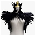 Miniatyrbild 1 av 5: Gotisk viktoriansk Naturlig Fjäder Sling Axelrem Halloween Party Feather Tie Kappa