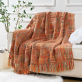 Miniatyrbilde 2 av 5: HEM Rust Oransje Sengteppe for sofa, Høst Dynetrekk