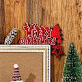 Miniatyrbild 5 av 11: Jul Dörrkarm Dekoration Santa Älg Trä Dörr Hörnskylt Ornament Juldekorationer 2024 Nyårspresenter null - C