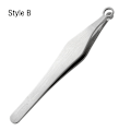 Pikkukuva 1 / 10: Nenäkarvojen Trimmaus Pinsetit Pyöreä Kärki Kulmakarvojen Nypintä Pinsetit 2PCS Style B