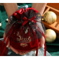 Miniatyrbild 4 av 4: 4st julklappsväska i sammet Bärbar presentficka med dragsko 2green 2red