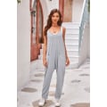 Miniatyrbillede 9 af 10: Kaisole jumpsuit med løs lynlås gray m
