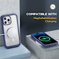 Miniatyrbild 8 av 8: Miracase Glass Series Designad för iPhone 14 Pro Max Case 6,7 tum, [2023 Upgrade] Bumper Case med inbyggd 9H härdat glas Scr Gem Blue