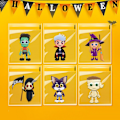Pikkukuva 7 / 9: 100kpl Halloween Karkkipussit Makeiskeksipussi MIX 6 TYYLIÄ MIX Mix 6 styles