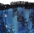Miniatyrbilde 5 av 5: Korsetter for kvinner Overbust Bustier Topp Gotisk Sexy Skulder 8127blue 2XL