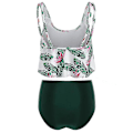 Miniatyrbild 2 av 3: Dam Volanger Tankini Bikini Set Hög midja Baddräkt Baddräkt Strandbadkläder M 2XL