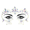 Miniatyrbild 1 av 5: Face Gems, 1 bit strass Face Stickers, Självhäftande ansikte style 2