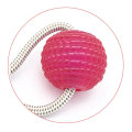 Miniatyrbild 6 av 6: Interaktiva hundleksaker Husdjursvalp Sugkopp Push TPR Bollleksaker Molar Bite Toy Elastiska rep Hundtandrengöring Tuggtillbehör rose red