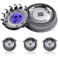 Miniatyrbild 1 av 5: Set med 3 ersättningshuvuden för HQ8/HQ8894/HQ7160 Silver Shaver Co