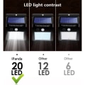 Miniatyrbild 4 av 4: Utomhussolljus, [4-pack] 20 led vattentät utomhussolljus med rörelsesensor, soldrivna utomhuslampor