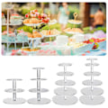 Miniatyrbild 2 av 5: 3/4/5/6 Tier Cake Stand Transparent Glas Display Brick Rack Dekorverktyg