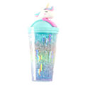 Pikkukuva 1 / 8: Unicorn Ice Cup -vesipullo Gradient Girl Heart e Straw Cup Blue