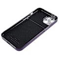 Miniatyrbild 5 av 5: För Iphone 14 Plus Pu Läder + PC Bakre cover Slimt skyddande phone case Purple